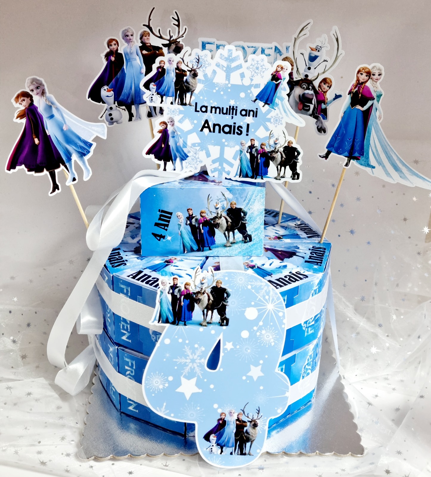 Tort personalizat cu tema Craciun, carton